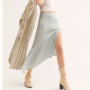 Free People Lola Asymmetrical Slit Skirt